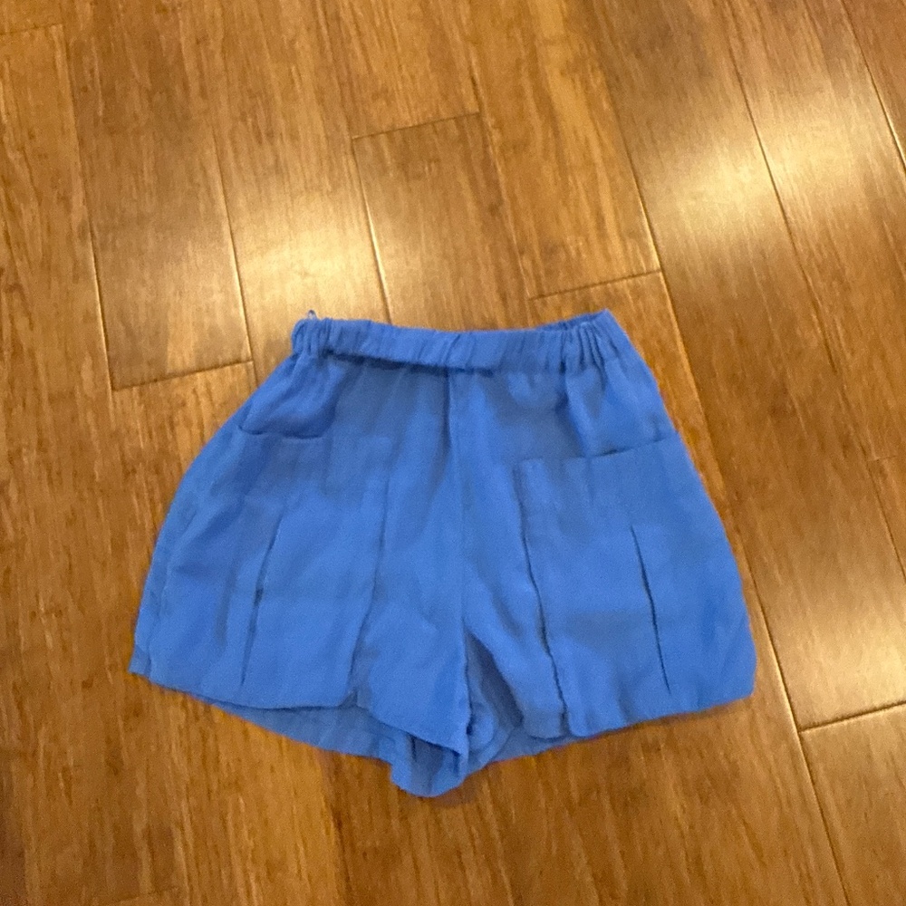 Zara super cute girls blue shorts